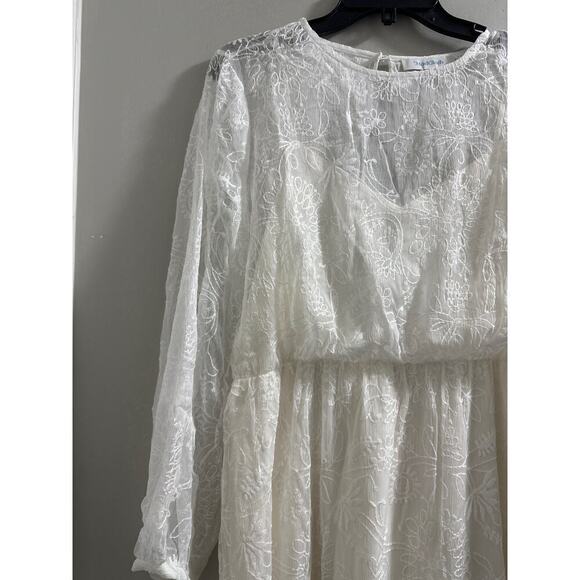🔴‎ Modcloth Just The Beginning Maxi Dress White size Large New - Picture 3 of 9